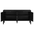 thumbnail image 4 of Black Accent Cabinet with 4 Doors, Atumon Storage Cabinet, Modern Buffet Cabinet with Adjustable Shelves, Accent Cabinet Furniture for Living Room Kitchen Dining Room, 63"L x 15.7"W x 31.5"H, 4 of 10