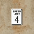 thumbnail image 6 of 8 x 12 inch Speed Limit 4 Aluminum Sign - White Black Funny Metal Street Sign Warning Traffic Road Sign, 6 of 6