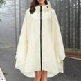 thumbnail image 3 of Rain Jackets for Unisex White Fashion Jacket Coat Hooded Raincoat Adults Teens With Pockets, 3 of 7