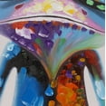 thumbnail image 3 of HFDF Frog Canvas Wall Art Colorful Animal Painting Pictures Happy Frog with Glasses Oil Painting Modern Artwork for Bedroom Nursery Kids Room Office Wall Decor 24x16inch Framed, 3 of 7