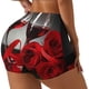 thumbnail image 1 of Fotbe Red Wine Rose Shorts Sin Costuras – Shorts Deportivos de Cintura Alta para Mujer, Elásticos para Gimnasio, Yoga, Running o Ciclismo-X-Large, 1 of 8