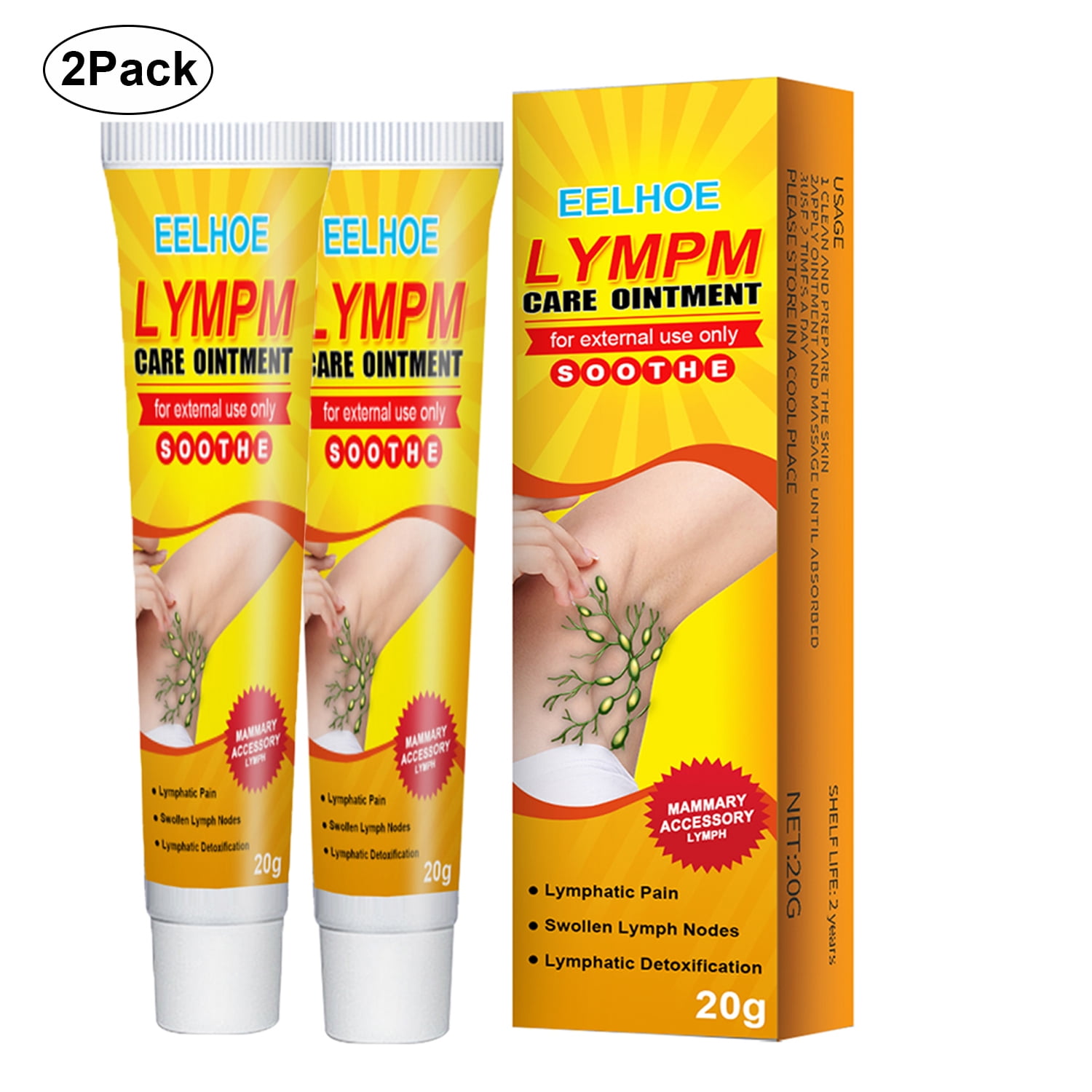 Mojoyce Lymphatic Detox Ointment Hot Neck Armpit AntiSwelling Herbs