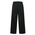 thumbnail image 6 of AILIYIL Womens Dress Pants Wide Leg Work Business Casual Trousers Flowy High Elastic Waisted Pants With Pockets (Black,XXL), 6 of 6