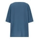 thumbnail image 5 of Vestidos Casuales Para Mujer, Blusas De Mujer De Moda Blusa de verano para mujer, con cuello en V, manga corta, holgada, con botones y lino, 5 of 5
