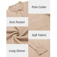 thumbnail image 6 of COOFANDY Knit Polo for Men Long Sleeve Collared Sweater Polo Business Casual Polos with Pocket, 6 of 8