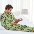 thumbnail image 6 of Pofeuu Cute Panda Bear In Greenery Forest Print Men's Long Sleeve Pajama Set Pijamas Para Hombres Pijamas Para Hombres Mens Pajamas Set-X-Large, 6 of 7
