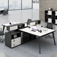thumbnail image 3 of Wooden Executive Office Desk Work Professional Minimalist Modern Drawers Luxury Desk Tables Set Scrivania Tavolo Room Furniture My Lux Decor Round, 3 of 26