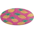 thumbnail image 4 of Lunarable Pineapple Washable Round Rug -Circle Area Rugs for Nursery Bedroom, Vintage Non Slip Non Shedding Low Pile Carpet for Living Room Coffee Table Entryway, 4 of 6