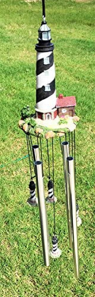 Cape Hatteras Lighthouse Nautical Beacon Resonant Relaxing Wind Chime Patio Garden Decor