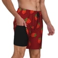 thumbnail image 2 of Yiaed Strawberry Print Mens Swim Trunks Bathing Suit Compression Liner Beach Swim Shorts Swimwear Quick Dry Zipper Pocket No-Chafing Board Short-Large, 2 of 6