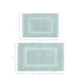thumbnail image 3 of Jean Pierre New York Sophie Border 100% Cotton Non-Slip Bath Mat Set - Pale Blue - 17x24/20x32, 3 of 8
