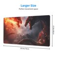 thumbnail image 2 of Bingfone Fire Sky Dragon Large Gaming Mouse Pad,Extended Desk Mousepad with Stitched Edges,Non-Slip Base,Water Resist Keyboard Pad for Gamer, Office & Home, 29.5 x 16 in, 2 of 6
