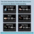 thumbnail image 3 of Dementia Clock Soobest de 30 cm con pantalla de fecha, día y hora, 20 recordatorios, 3 of 9