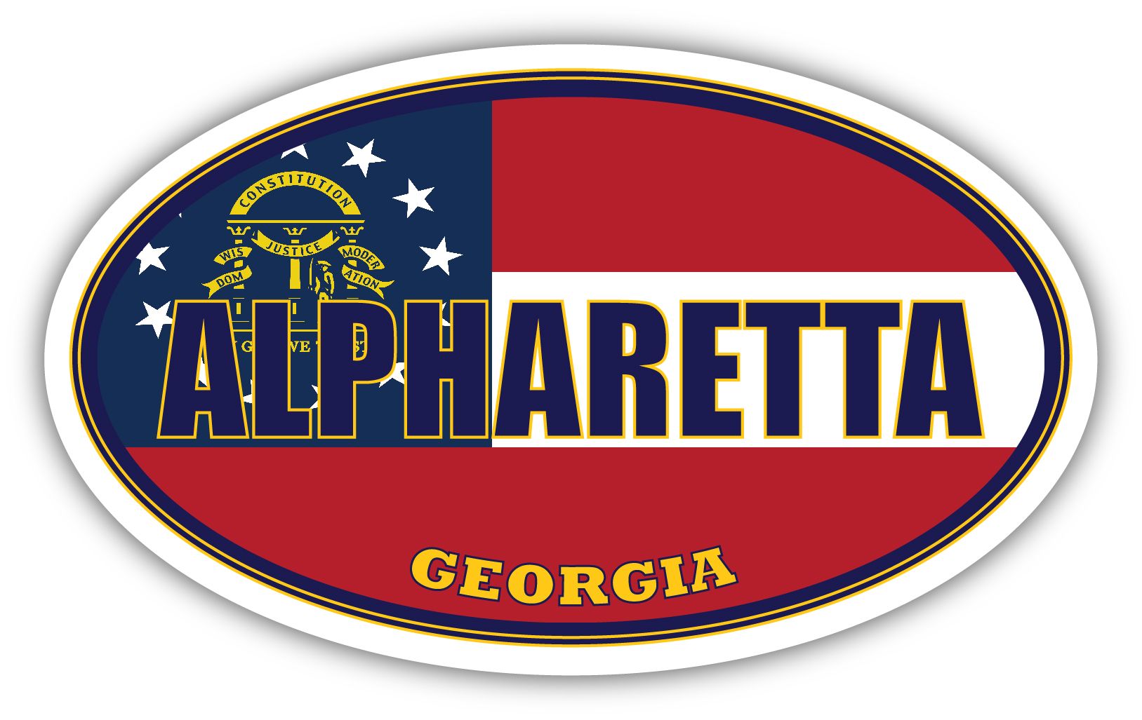 Alpharetta City State State Flag GA Flag Fulton County Oval