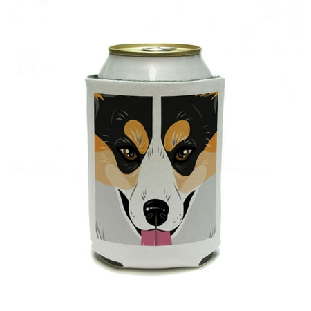 Pembroke Welsh Corgi Face Tri-color - Tricolor Close up Pet Dog Can Cooler Drink Insulator Beverage Insulated