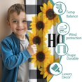 thumbnail image 3 of Blackout Kids Curtains,Home Sunflower Wreath Black and White Checkered Childrens Insulated Curtains Set Of 2,Bedroom Essentials,Toddler Room Decor 42x54in(106x137cm), 3 of 4