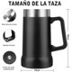 thumbnail image 2 of 2 Piezas Tarro Cervecero de Acero Inoxidable, 710 ml Vasos para Cerveza de Material 304, Hasta 12 Horas Frío y 6 Horas Caliente, Adecuado para Cervezas, Café, Cócteles, Zumos (Negro), 2 of 4