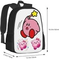 thumbnail image 3 of KirBy Backpack Cute Cartoon Kawaii Game Backpack Casual Daypack Travel Backpack Lightweight Laptop Travel Backpack For Adults Work Camping Backpack Set Laptop Backpack,Style-18, 3 of 7