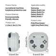 thumbnail image 4 of Allytechgroup Cute Case for Samsung Galaxy Buds Live/ Buds Pro/ Buds FE/ Galaxy Buds 2, Shockproof & Dustproof Earpods Case with Keychain, Soft Silicone Protective Cover, Lightgray, 4 of 7