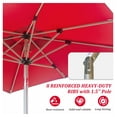 thumbnail image 2 of Rectangle Patio Umbrella - Brick Red, Crank & Tilt - Outdoor Sun Shade for Table, Deck, or Patio - UV Protection - Aluminum Frame Brick red + Rectangular + Garden & Outdoor, 2 of 6