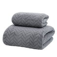 thumbnail image 2 of YgkuHd Towel Clearance!Towel Bath Towel Set,1* towel(75 * 35cm),1* Bath Towel(70*140cm) Velvet Spun Highly Absorbent Soft Bath Towel Suitable For Bathroom Spa Gym, 2 of 5