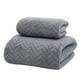 thumbnail image 2 of Juego de toallas de baño de terciopelo | Toallas suaves y altamente absorbentes para baño, spa, gimnasio | Incluye 1 toalla de baño (70x140 cm) y 1 toalla de mano (35x75 cm) | Duraderas, fácil, 2 of 5