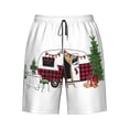 thumbnail image 7 of Disketp Men's Swim Trunks Hawaiian Breathable Surf Beach Swimsuits Mesh Lining Beach Shorts with Pockets-Vintage Buffalo Plaid Christmas Camper, 7 of 7