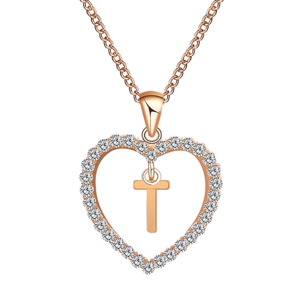 Collar para mujer, joyería para mujer, joyería de moda para mujer, regalo para mujer, 26 letras en inglés, nombre, cadena, colgante, collar, joyería, pulsera, collar