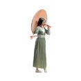 thumbnail image 4 of Figura de niña de las costumbres antiguas, de resina, independiente y pintada a mano, a escala 1/64, para proyectos de bricolaje. Verde, 4 of 9