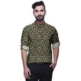 thumbnail image 4 of BESTMAN Chemise Col Mandarin Imprimée Kurta Courte Décontractée Ethnique pour Hommes, 4 of 6