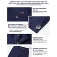 thumbnail image 6 of MEILIHUA Men's 9" Inseam Flat Front Golf Shorts, Tailored Fit Casual Chino Shorts with Stretch Waistband, 6 of 8