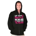 thumbnail image 5 of Breast Cancer Faith Bigger Than Fear Zip Hoodie Sweatshirt Women Brisco Brands S, 5 of 6