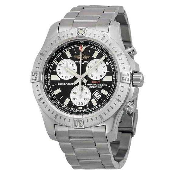 Breitling Colt Men's Black Swiss Quartz Chronograph Watch A7338811-BD43-173A