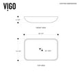 thumbnail image 4 of Vigo Vgt513 Donatello 22" Rectangular Glass Vessel Bathroom Sink - Nickel, 4 of 10