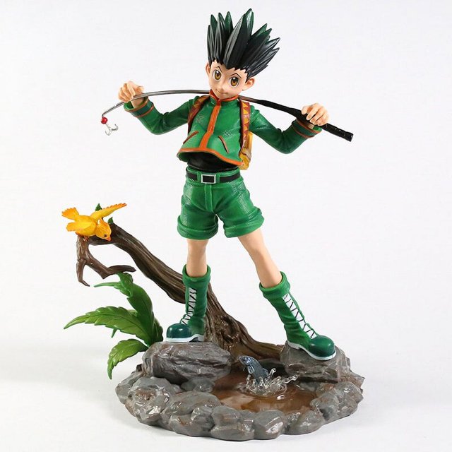 Figura de HUNTER X HUNTER-Killua Zoldyck, sincronización libre de Gon, modelo de estatua de anime, juguete coleccionable, regalo