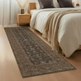 thumbnail image 2 of Vintage Rug 2x6 Washable Rug for Living Room, Traditional Oriental Carpet with Non Slip TPR Backing, Low Pile Thin Foldable Mat, Soft Non Shedding Floor Covering for Nursery, 2 of 8