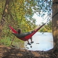 thumbnail image 2 of Vivere Nylon Double Parachute Camping  Hammock - Crimson/Grey, 2 of 6