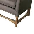 thumbnail image 4 of Benjara 63 Inch Sattee Bench Sofa, Tall Tufted Wingback, Gray Polyester Upholstery, 4 of 5