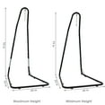 thumbnail image 5 of Sunnydaze 330 lb Capacity Powder-Coated Steel Adjustable Hammock Chair Stand - Black, 5 of 9