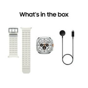 Samsung Galaxy Watch Ultra 47mm Cellular Titanium Smart Watch, Titanium White, White Sport Band