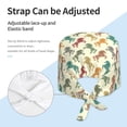 thumbnail image 3 of Scrub Caps Women Men, Abstract Minimalist Horse Colorful Adjustable Working Caps, Turban Hat Cleaning Working Cap with Sweatband, Elastic Bandage Tie Back Nurse Cap, 3 of 5