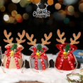 thumbnail image 2 of Bolsa de plástico con dibujos animados para dulces, saco con cordón para regalos, Papá Noel, muñeco de nieve, manzana, galletas, suministros de decoración de embalaje, 2 of 4