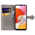 thumbnail image 3 of Wallet Case for Samsung Galaxy A15, Lovely Cute Cat Embossed Pattern Cartoon PU Leather Flip Folio Cover with Card Slots Cash Holder Kickstand Magnetic Secure Clasp Shockproof Case, Gray, 3 of 10