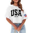 thumbnail image 2 of ZFWDUNSA Womens Casual Fashion Printed Crew Neck Short Sleeve Pullover T Shirt, 2 of 4