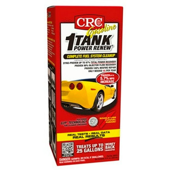 CRC Industries Fuel System Cleaner 05815 1-Tank Power Renew; 15 Ounce Bottle; Single