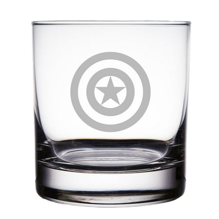 

Captain America Engraved 10 oz Rock Glass