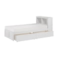 thumbnail image 4 of Lexicon Lit Bibliothèque Simple en Bois de Style Transitionnel Galen avec Boîtes de Rangement, Blanc, 4 of 5