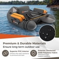 thumbnail image 6 of Spaco Inflatable Fishing Float Tube with Pump Storage Pockets and Fish Ruler, 6 of 10