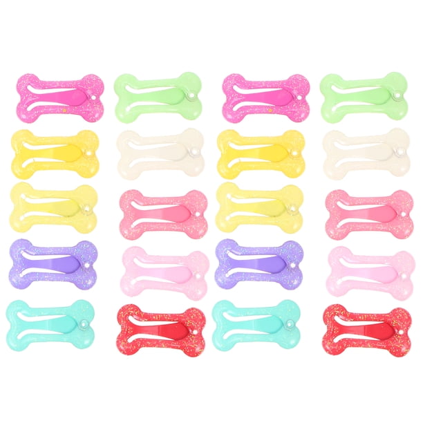 20 pinzas para el pelo de perro y gato, accesorios decorativos para la cabeza (colores variados)