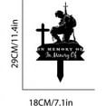 thumbnail image 6 of Custom Soldier Kneeling Metal Memorial Stake Personalized Veteran Army Grave Marker Name Sign Military Remembrance Statues Decor, 6 of 6